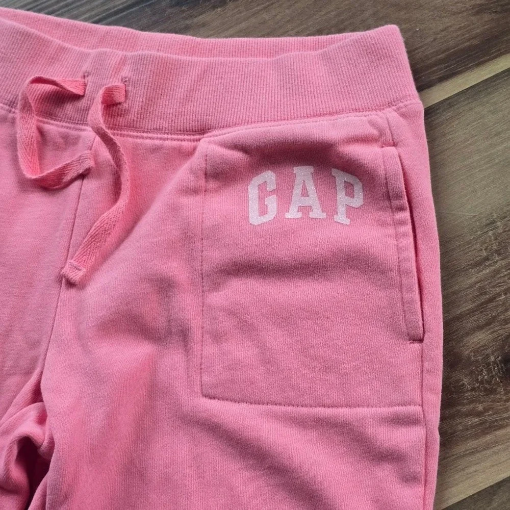 Gap Sweatpants Kids‎ Large 10 Pink Logo Joggers Athleisure Barbiecore